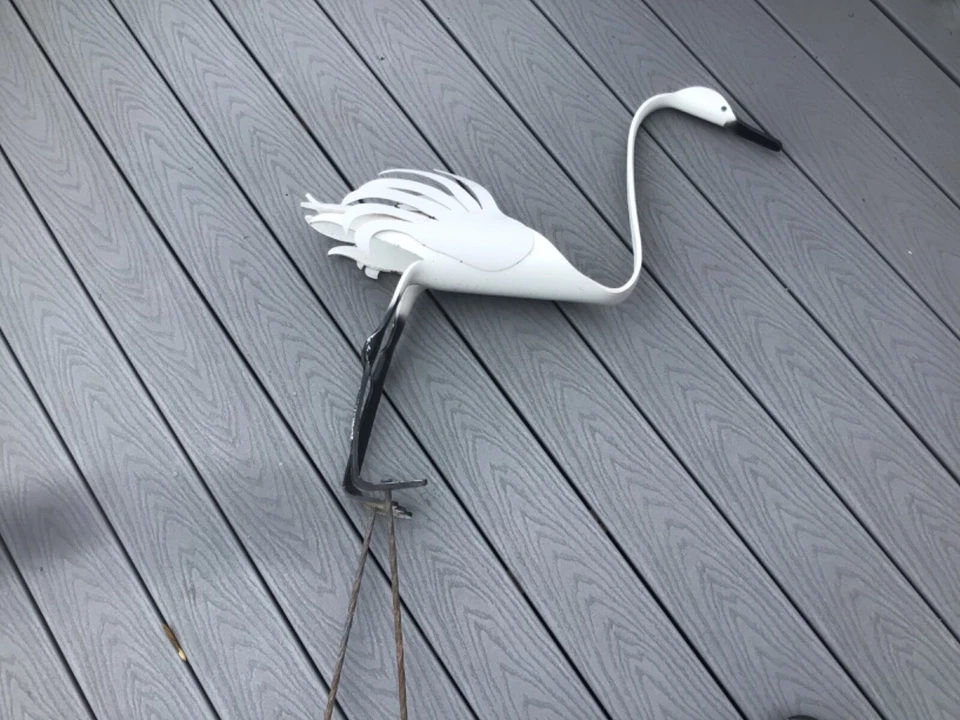 Stork/Swan Type Handcrafted Outdoor Ornament 32”L x 24” W - Image 1 of 3