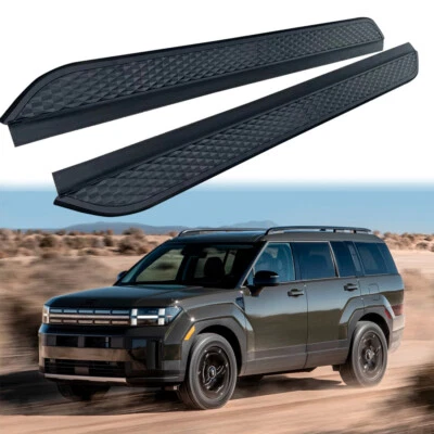 All Black Aluminum Running Board fits for Hyundai Santa Fe 2024 2025 Side Steps - Image 1 of 4