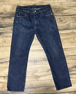 Jeans de mezclilla de colección LEVIS 501 BUTTON FLY IMPERMEABLES 34 x 32 etiqueta de entrepierna con costura en V. - Imagen 1 de 12