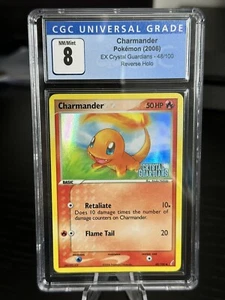 Pokémon TCG Charmander EX Crystal Guardians 48/100 Reverse Holo Common CGC 8 - Picture 1 of 2