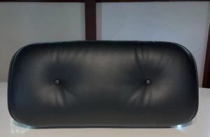 Eames Style Lounge Chair Head Rest Cushion Standard Size Black Leather MCM See! - Picture 1 of 7