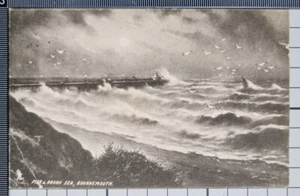 POSTCARD 1906 BOURNEMOUTH THE PIER AND ROUGH SEA - Picture 1 of 2