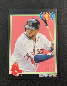 2022 Topps Brooklyn Collection David Ortiz Black 65/75 - Boston Red Sox - Picture 1 of 3