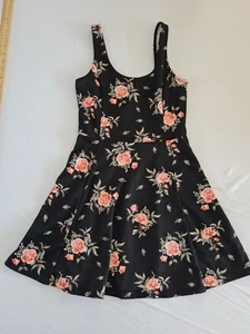 Ladies Dress H&M Size 12 Sleeveless Black Mix 9880 - Picture 1 of 10