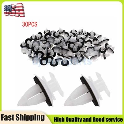 Set of 30 For BMW E46 E82 E90 Door Panel Clip with Seal Ring Natural 51418224768 Foto 1 de 4