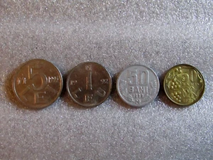 MOLDOVA 5 Lei 1993 1 Leu 1992 ( lot 4 coins ) RARE / Moldau Moldavia Moldawien - Picture 1 of 8