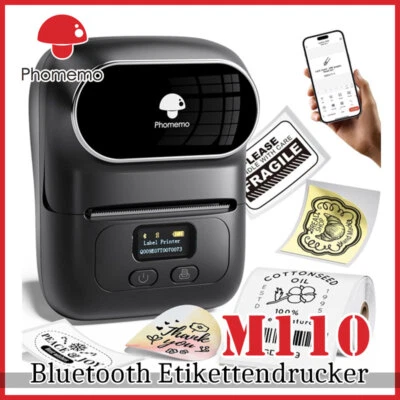 Phomemo M110 Bluetooth Etikettendrucker Selbstklebend - Thermoetikettendrucker - Bild 1 von 4