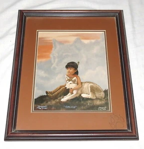 Marguerite Fields Little Wolf Framed Limited Edition Print 1989 - Picture 1 of 3