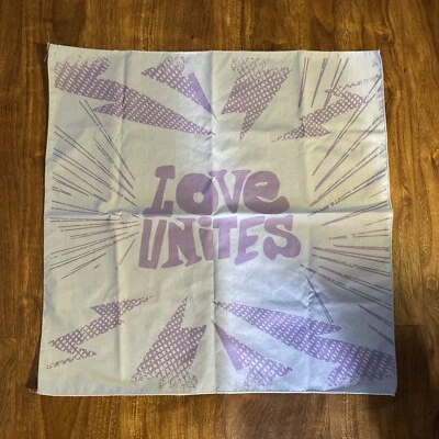 LOVE UNITES Handkerchief Bandana Blue Excellent Condition - Image 1 of 2