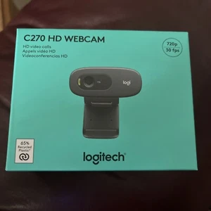 Logitech C270 HD 720P Webcam Web Camera With Microphone For PC Laptop New Sealed - Bild 1 von 4
