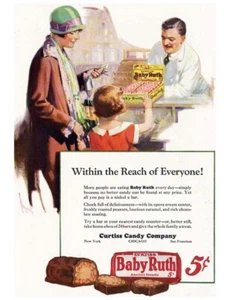 BABY RUTH great high quality 8x10 vintage ad from 1926 -- va037 - Picture 1 of 1