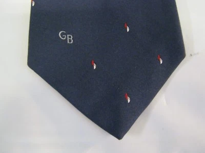 Geoffrey Beene Tie SHORT Necktie 52 x 3.25 blue red white 13819  Foto 1 de 4