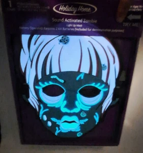 Holiday Home Sound animated zombie light up Halloween Mask - Picture 1 of 7