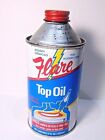 RARE vintage FLARE TOP OIL advertising FULL TIN CAN cone top MEMORABILIA nice
