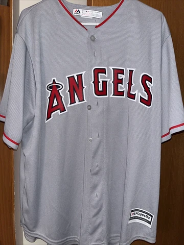 Majestic Cool Base Los Angeles Angels MLB Jersey Size XL Gray Cover