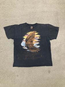 3D Emblem Nature Eagle T-shirt Vintage 90s XL Harley Biker