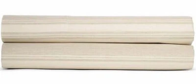 Ralph Lauren Corso Campania Stripe Xtra Deep Fitted Sheet Beige White NWT - King - Image 1 of 3