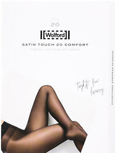 Wolford 269344 Women Satin Touch 20 Comfort Tights Tan Size Medium