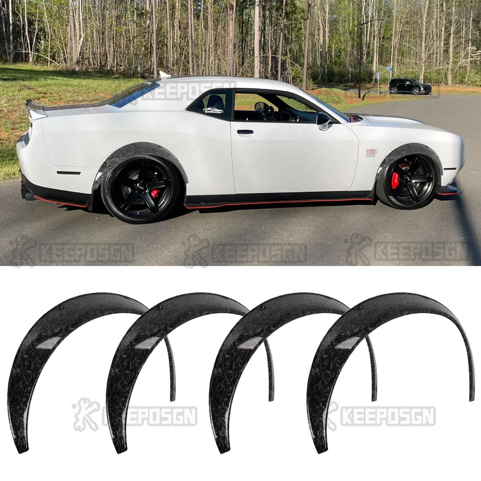 Kit de 4 piezas de 890 mm para guardabarros destellos de carrocería ancha arcos de rueda para Dodge Challenger SRT SXT Foto 1 de 4
