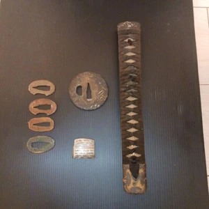 Japanisches Schwert TSUKA Katana Wakizashi Accouterment Koshirae Antik Kanbun Perio - Bild 1 von 11