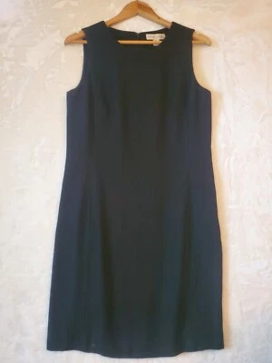 Casual Corner Women's Size 12 Little Black Dress Sleeveless Lined Career Zip - Image 1 of 4