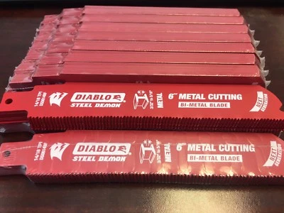 100 Diablo 6" Steel Bi-Metal Blades DS0614BF FITS ALL DEWALT 20V SAWZALLS - Image 1 of 3