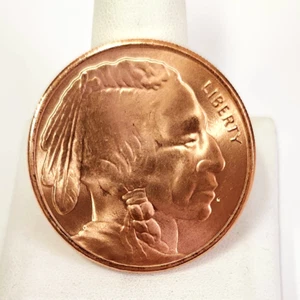 Ronda de cobre de 1 oz - níquel búfalo / nativo americano - acuñada en los EE. UU. - Imagen 1 de 3