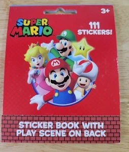 Libro adesivi Super Mario 111 con scena di gioco sul retro nuovo mai usato 2019 Nintendoš„ - Foto 1 di 7