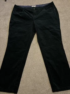 Seasalt Cornwall Lamledra Trousers Cords Women's Green Needlecord Size 24 R VGC - Picture 1 of 7