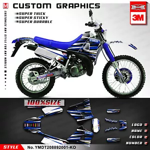 Kungfu Graphics MX Sticker Deco for Yamaha DT 200R 125R 1988 1989 1990 1991 1992 - Picture 1 of 10