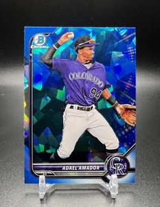 2022 Bowman Chrome Sapphire ADAEL AMADOR #BDC-59 Colorado Rockies - Picture 1 of 2