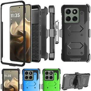 For Motorola Edge 2025 Case with Belt Clip Holster Heavy Duty Rugged Phone Cover - Picture 1 of 35