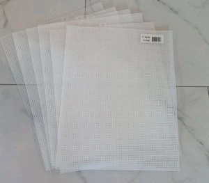 6 Pc Nicole + Plastic Canvas Sheet 7 Mesh Count Clear 10.5" X 13.5" Cross Stitch - Picture 1 of 3