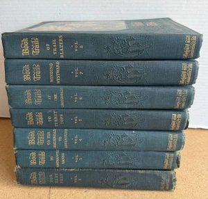 Vintage 1928 Book Trails Vol 1, 3-8 Shepard and Lawerence Rare Color HC Set Lot - Bild 1 von 6