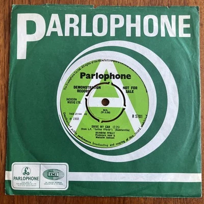 RARE UK Psych RAINBOW FFOLLY Drive My Car / Go Girl 7” DEMO 1968 Freakbeat Pop - Image 1 of 4