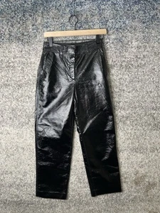 Aritzia Babaton Black Shiny Command Pants Size 2 Ankle - Picture 1 of 9