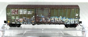 MICRO-TRAINS 50' CAJA LATERAL ACANALADA COCHE WEATH/GRAFITI GREEN MOUNTAIN/exMT&W 02544376 - Imagen 1 de 4