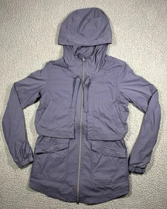 LULULEMON Jacket Womens Size 6 Cadet Blue Hooded Yogi Anorak Yoga - Picture 1 of 11