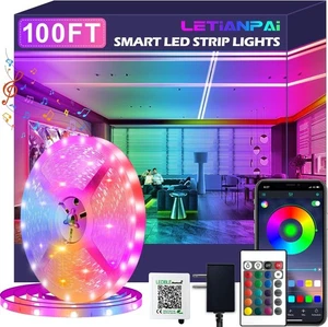 LED-Leuchten für Schlafzimmer 250 Fuß (2 Rollen à 125 Fuß) Farbwechsel RGB LED-Streifen - Bild 1 von 1