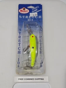 Vintage Mann's Stretch 10+ Plus Crankbait Chartreuse - Picture 1 of 3