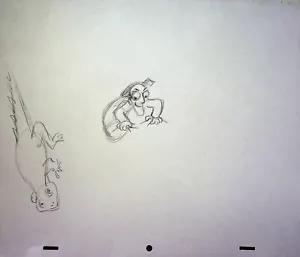 Diseño a lápiz de personaje dibujado a mano de producción de serie de televisión Curious George 1982 - Imagen 1 de 2