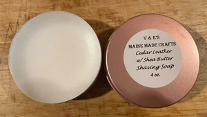 Glycerin shaving soap - Cedar Leather with Shea Butter - Picture 1 of 1