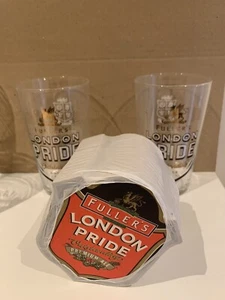 FULLER'S LONDON PRIDE - HERVORRAGENDES PREMIUM ALE - 2 Pint Gläser & 50 Bierdeckel - Bild 1 von 3
