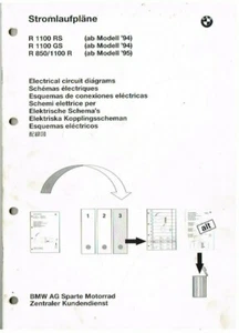 BMW R1100RS/GS R850/1100R ORIG. '94-95 FRAME ENGINE ABS WIRING DIAGRAMS BULLETIN - Picture 1 of 1
