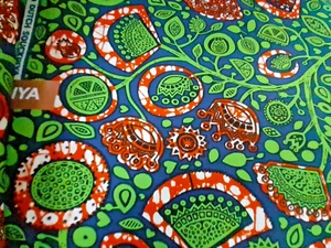 Mehrfarbiger Blockdruck von Holytex Group, 100 % Baumwolle, 6 Yards. - Bild 1 von 3