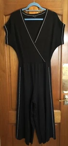 Massimo Dutti Black Wrap Top Cropped Jumpsuit - Small - Picture 1 of 7
