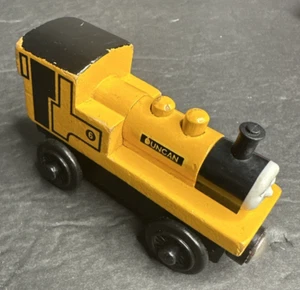 Thomas Holzeisenbahn DUNCAN gelb 6 Train Friends - Bild 1 von 8