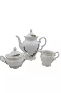 Royal Kent Collection Poland Holly con set caffè/teiera, crema e zucchero ai frutti di bosco - Foto 1 di 11