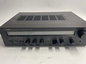 Yamaha R-300 Natural Sound Stereo Receiver Black/Wood Cabinet TESTED Working - Picture 1 of 6