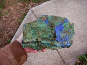 Azurite Malachite chrysocolla minerale cuscinetto in rame da Bisbee AZ 5 libbre 14,00 once - Foto 1 di 7